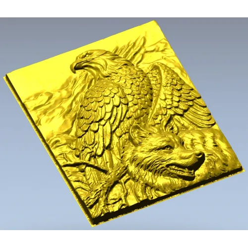 Орёл и Волк - рельефная 3D модель STL для ЧПУ