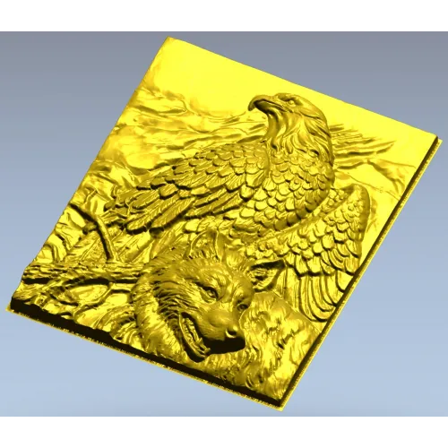 Орёл и Волк - рельефная 3D модель STL для ЧПУ