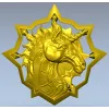 3D модель STL "Геральдический Единорог" для ЧПУ фрезера