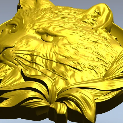 Медальон с головой кошки - 3D модель STL для ЧПУ