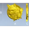 Медальон с головой кошки - 3D модель STL для ЧПУ