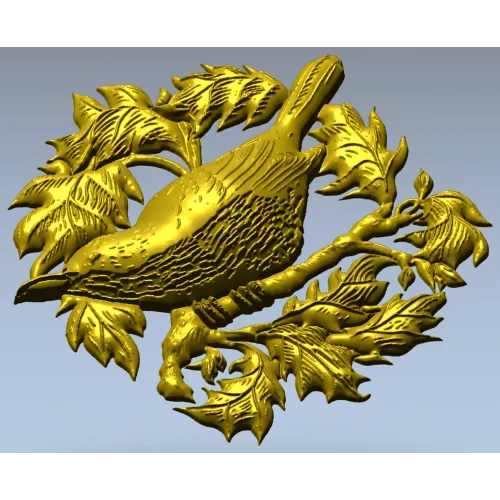 Певчая птица в венке - 3D модель STL для ЧПУ