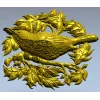 Певчая птица в венке - 3D модель STL для ЧПУ
