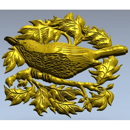 Певчая птица в венке - 3D модель STL для ЧПУ