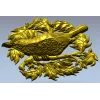 Певчая птица в венке - 3D модель STL для ЧПУ
