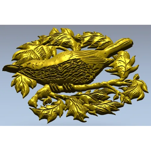 Певчая птица в венке - 3D модель STL для ЧПУ