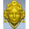 La Dama de Calavera - detailed 3D STL mask for CNC routing