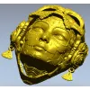 La Dama de Calavera - detailed 3D STL mask for CNC routing