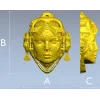 La Dama de Calavera - detailed 3D STL mask for CNC routing