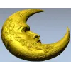 Полумесяц с лицом - 3D модель STL для ЧПУ