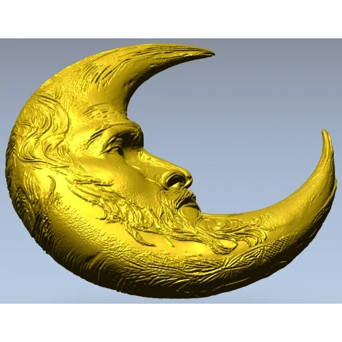 Полумесяц с лицом - 3D модель STL для ЧПУ