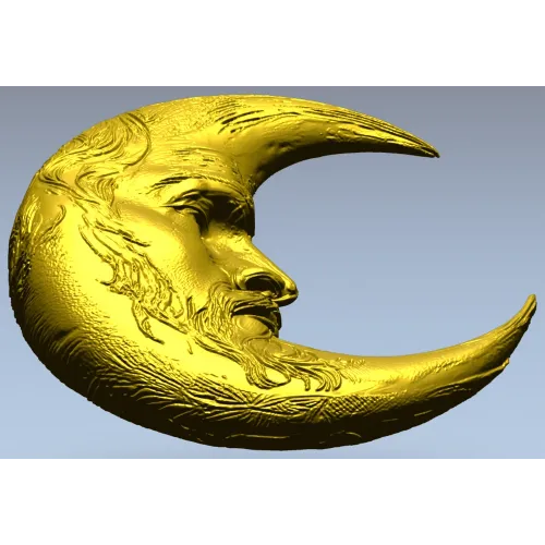 Полумесяц с лицом - 3D модель STL для ЧПУ