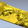 High-Relief Warrior Panel STL - Confrontation Bas-Relief