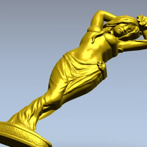Скульптурная статуэтка девушки - 3D модель STL для ЧПУ