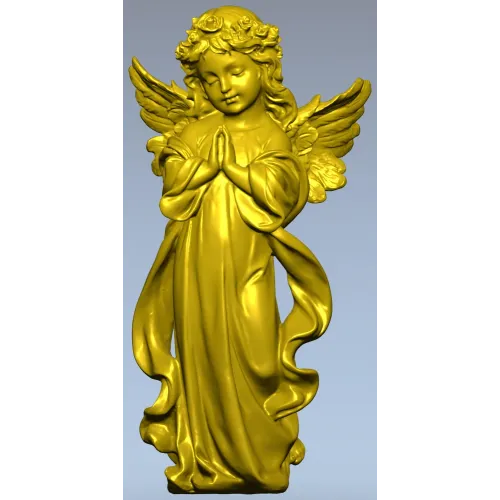 Praying Cherub - STL 3D Model for CNC Milling