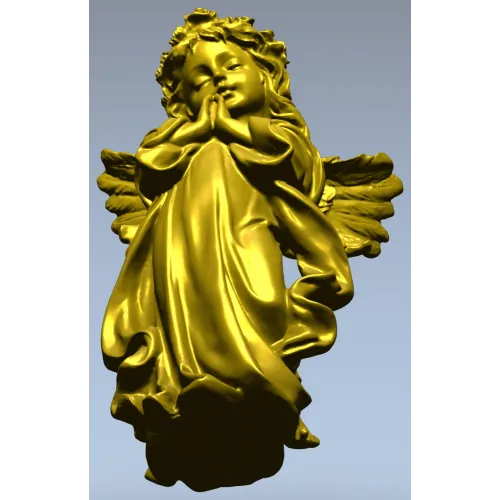 Praying Cherub - STL 3D Model for CNC Milling