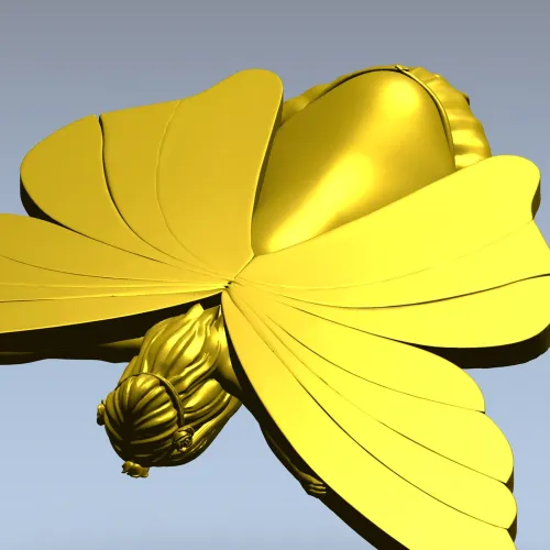 Petalwing Fairy - STL 3D model for CNC carving
