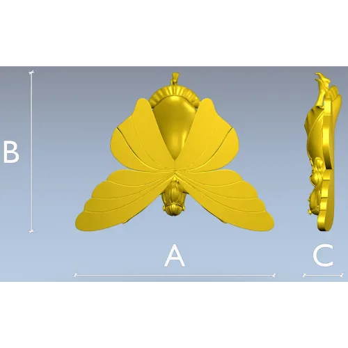 Petalwing Fairy - STL 3D model for CNC carving
