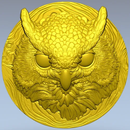 Барельеф "Филин" - 3D модель STL для ЧПУ