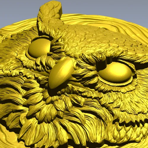 Барельеф "Филин" - 3D модель STL для ЧПУ