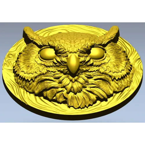 Барельеф "Филин" - 3D модель STL для ЧПУ