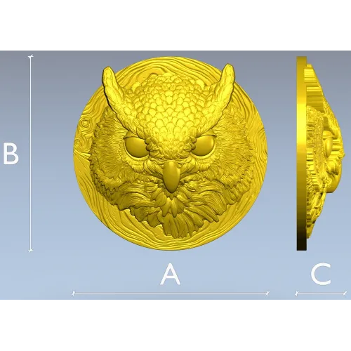 Барельеф "Филин" - 3D модель STL для ЧПУ