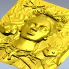 Thorned Muse - Portrait Relief STL for CNC