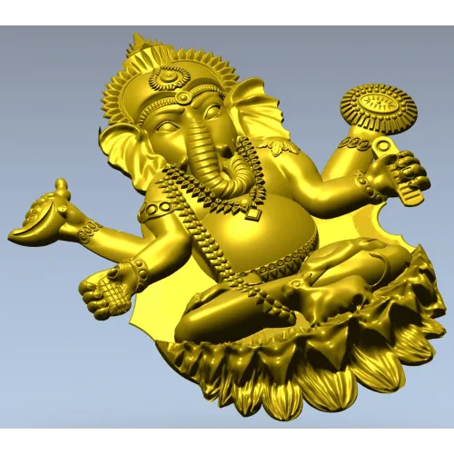 Ганеша на лотосе - 3D модель STL для ЧПУ