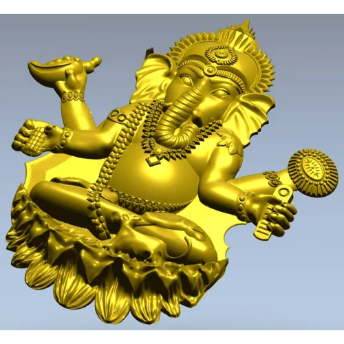 Ганеша на лотосе - 3D модель STL для ЧПУ