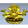 Ганеша на лотосе - 3D модель STL для ЧПУ