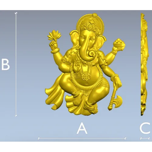 3D модель Ганеша в формате STL для ЧПУ - барельеф божества