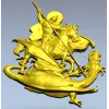 Георгий Победоносец - барельеф для ЧПУ (STL)
