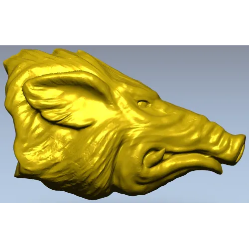 Голова кабана - высокодетализированная 3D модель STL для ЧПУ