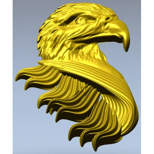 Eagle Head High-Relief STL for CNC