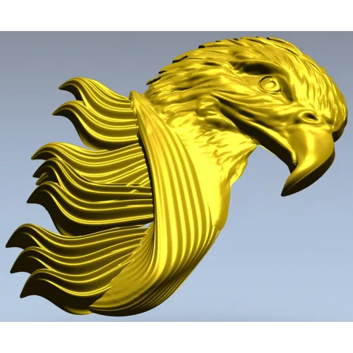 Eagle Head High-Relief STL for CNC