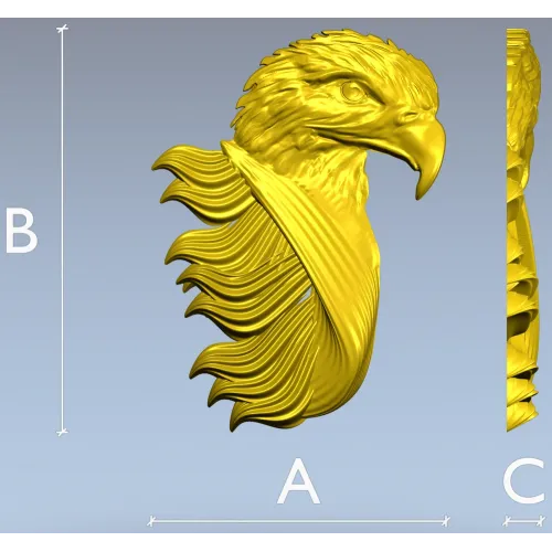Eagle Head High-Relief STL for CNC