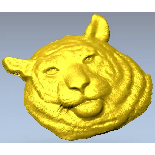 Regal Tiger Relief - high-relief tiger head STL for CNC