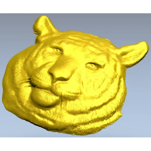 Regal Tiger Relief - high-relief tiger head STL for CNC
