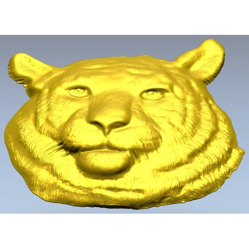 Regal Tiger Relief - high-relief tiger head STL for CNC