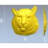 Regal Tiger Relief - high-relief tiger head STL for CNC