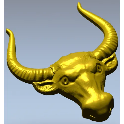 Buffalo Head STL 3D Model for CNC Milling