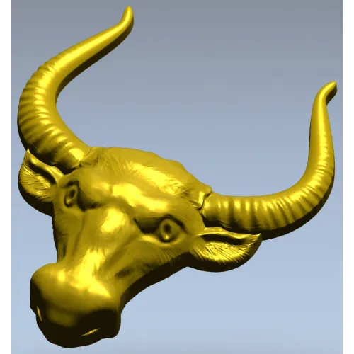 Buffalo Head STL 3D Model for CNC Milling