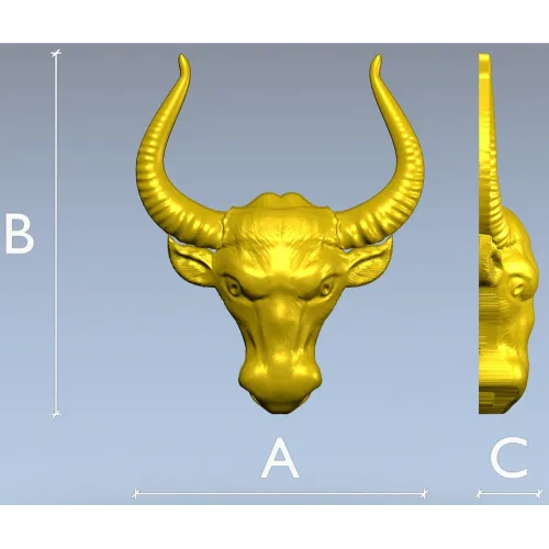 Buffalo Head STL 3D Model for CNC Milling