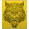 Fenrir Snarl - high-relief wolf head STL for CNC