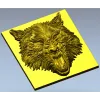 Fenrir Snarl - high-relief wolf head STL for CNC