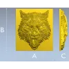 Fenrir Snarl - high-relief wolf head STL for CNC