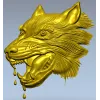 Wolf Head Relief STL for CNC - Detailed 3D Model for Milling
