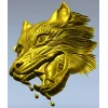 Wolf Head Relief STL for CNC - Detailed 3D Model for Milling