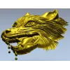 Wolf Head Relief STL for CNC - Detailed 3D Model for Milling