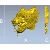 Wolf Head Relief STL for CNC - Detailed 3D Model for Milling
